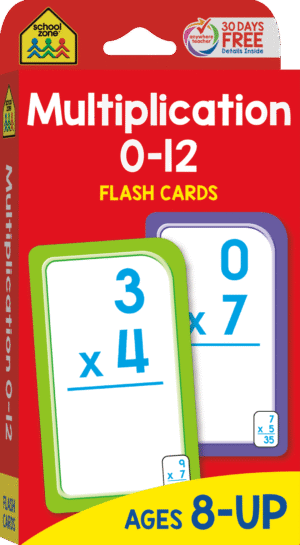 Multiplication 0-12 Flash Cards