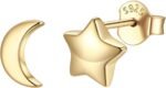 ChicSilver Hypoallergenic 925 Sterling Silver Stud Earrings, Dainty Simple Heart/Star/Moon/Lightning/Butterfly Earrings for Women