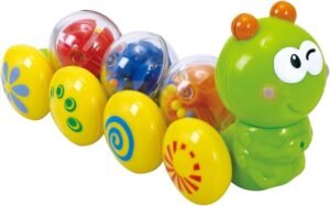 Play My Wiggly Caterpillar Baby Pull-Along Toy, Green/Blue/Red/Yellow Pretend Play Perfect for 18 Months and Up