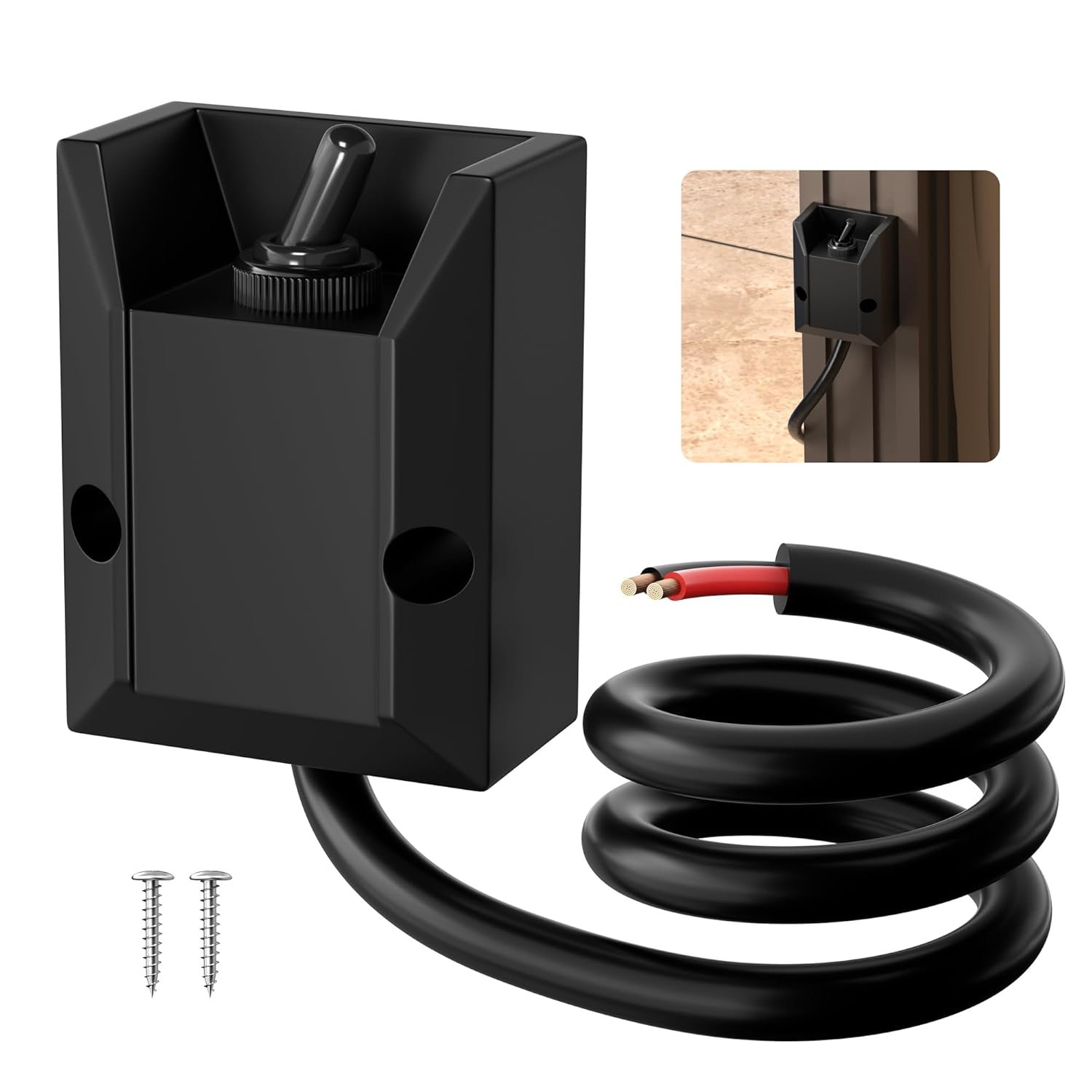 Joinfworld Toggle Switch 12V DC 125V SPST 2 Pin Waterproof Marine Toggle Switch 12 Volt On Off Switch 30A Heavy Duty with Boot Cover for Automotive Boat Car Truck - 4Pack