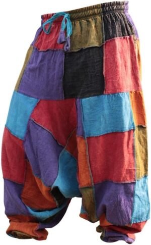 Shopoholic Fashion Unisex Hippy Patcwork Hippy Harem Trouser