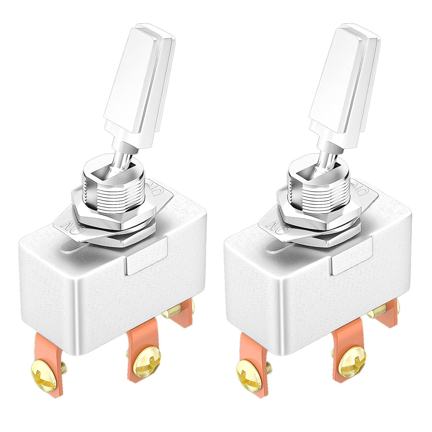 DaierTek ON-Off-ON 3 Position Toggle Switch 50 Amp 12V Heavy Duty 3 Way Toggle Switch SPDT 3 Pin 12 Volt for Automotive Car -2pcs