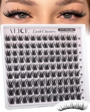 ALICE Lash Clusters Wispy Eyelash Clusters 10-18mm 168pcs Cluster Eyelash Extensions Natural Volume Lash Extensions DIY Individual Lashes with Soft Thin Band