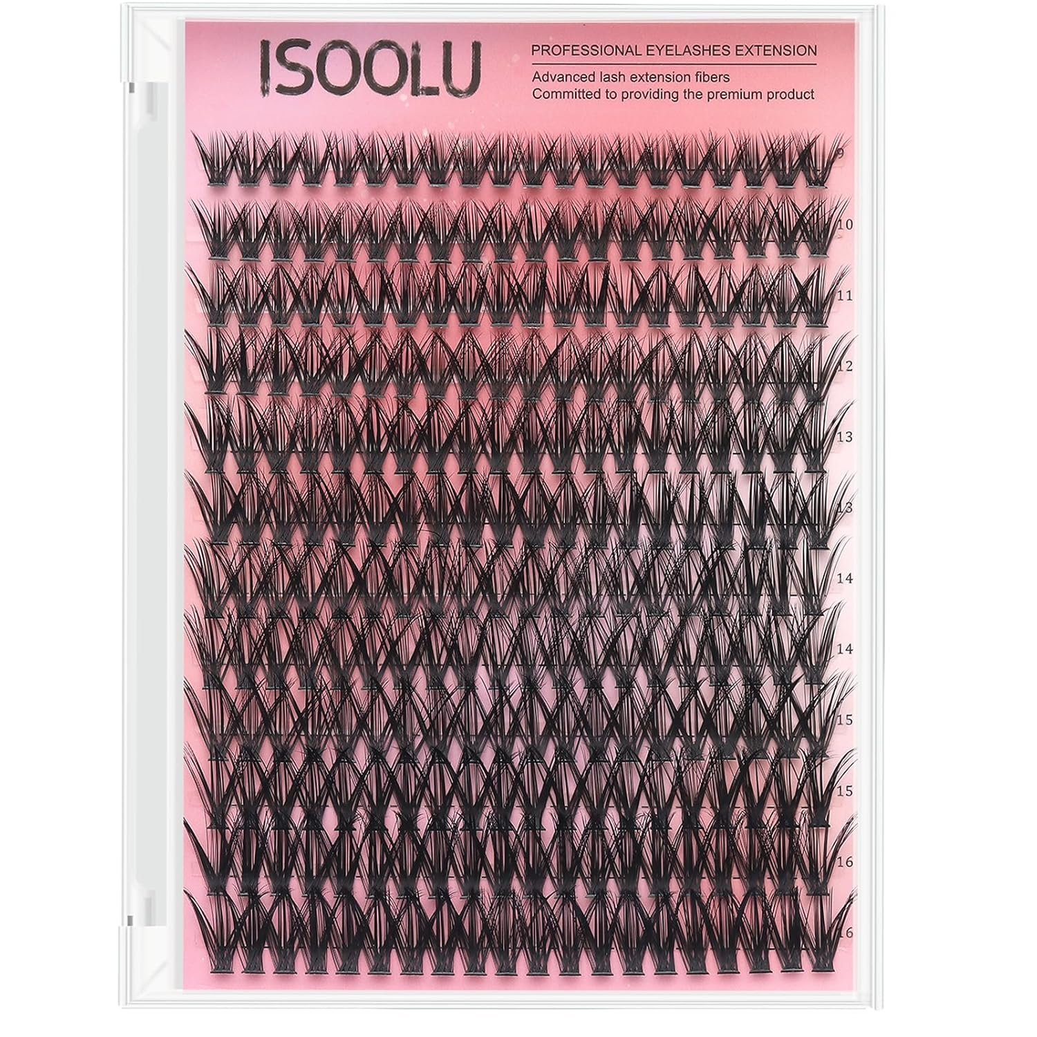 ISOOLU Fairy Lash Clusters Manga Individual Lashes C Curl Wispy Eyelash Clusters WideSpan Eyelash Extension Kit with Lash Bond and Seal Wet-Look Spiky Cluster Lashes (Fairy Kit) - Image 8