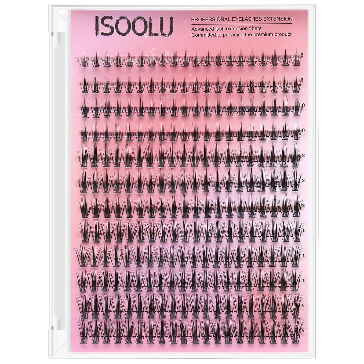 ISOOLU Fairy Lash Clusters Manga Individual Lashes C Curl Wispy Eyelash Clusters WideSpan Eyelash Extension Kit with Lash Bond and Seal Wet-Look Spiky Cluster Lashes (Fairy Kit) - Image 13