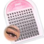 Manga Lash Clusters Natural Look Wispy Lashes Clusters Anime D-Curly Cluster Eyelash Extensions 110 Pcs 8-16MM Fairy Individual Cluster Lashes Wet-Look Lash Extensions