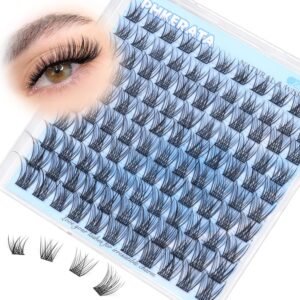 PHKERATA Natural Lash Clusters Wispy Eyelash Clusters, Eyelash Extensions C Curl Individual Lashes, Mix Length Natural Look Lashes with Thin Lash Band, 10-16mm, 110 pcs