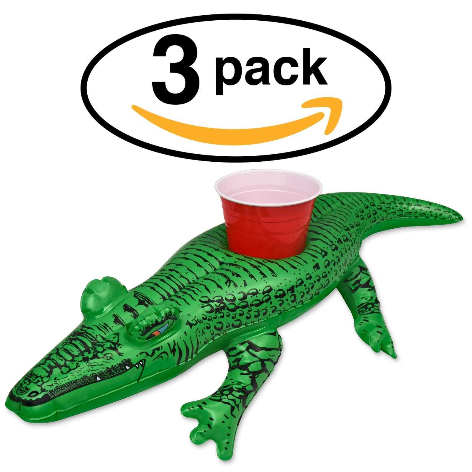GoFloats Inflatable Drink Holders 3-Pack - Alligator - Image 2
