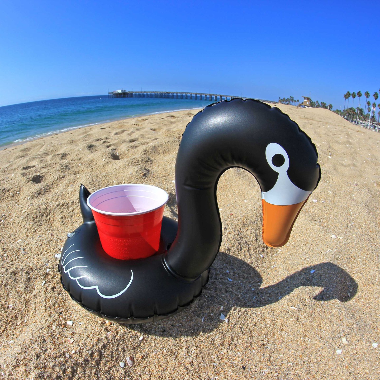 GoFloats Inflatable Drink Holders 3-Pack - Black Swan - Image 3