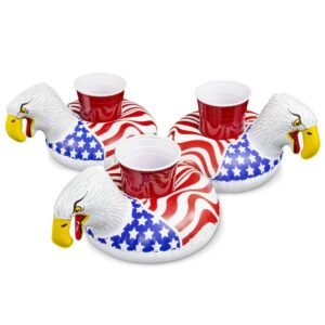 GoFloats Inflatable Drink Holders 3-Pack - Screaming Eagle