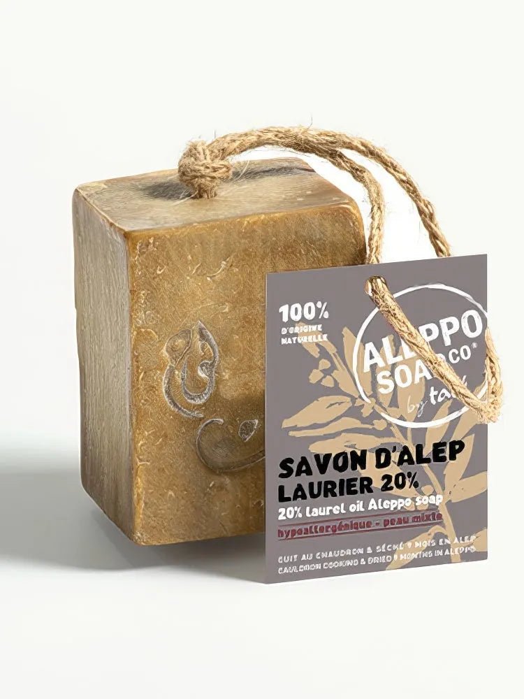 Aleppo Soap on a Rope with 20% Laurel Oil | for Sensitive Skin | 170g